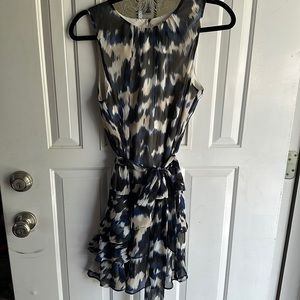Women’s express blue and white cocktail dress M